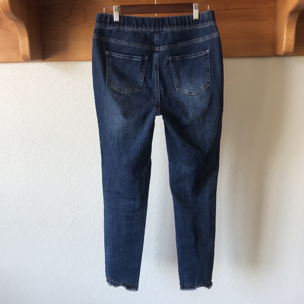 Charlie B Pull-on Skinny Denim Jeans, Raw Hem - Picture 6 of 15